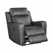 Lexicon Kellen Microfiber Power Reclining Chair in Smoky Gray