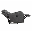 Lexicon Kellen Microfiber Power Reclining Chair in Smoky Gray