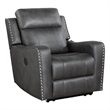 Lexicon Kellen Microfiber Power Reclining Chair in Smoky Gray