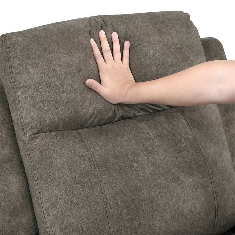 Lexicon Muncie Microfiber Reclining Chair in Brown