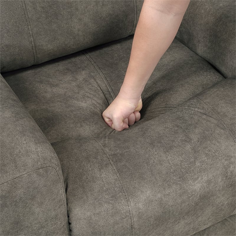 Lexicon Muncie Microfiber Reclining Chair in Brown