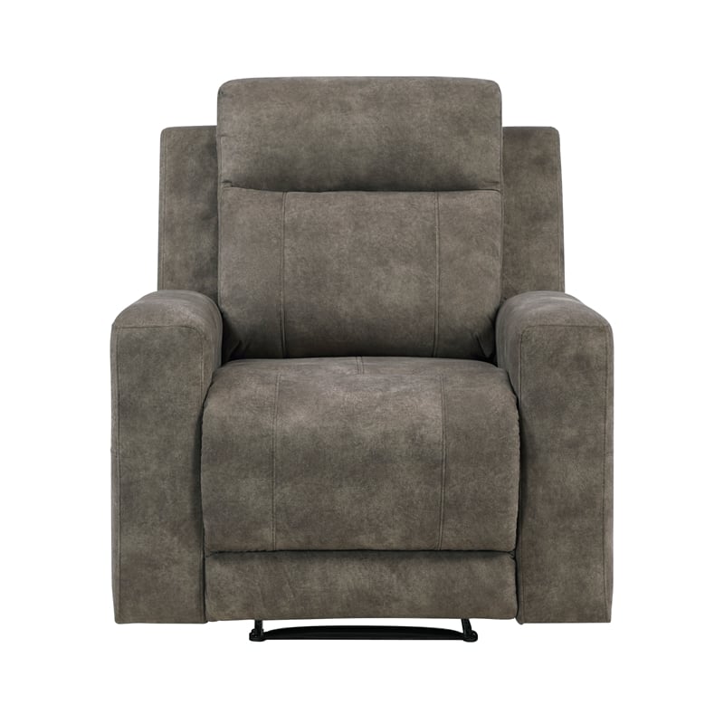 Lexicon Muncie Microfiber Reclining Chair in Brown