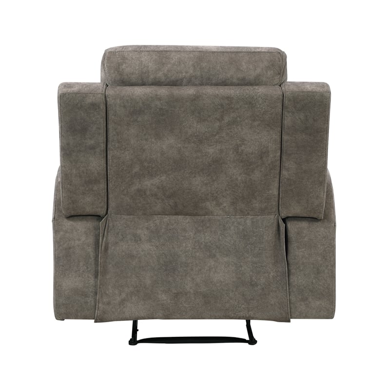 Lexicon Muncie Microfiber Reclining Chair in Brown