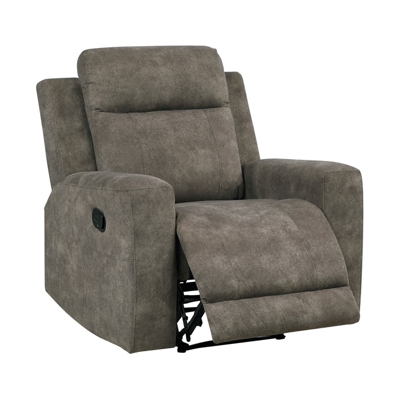 Lexicon Muncie Microfiber Reclining Chair in Brown