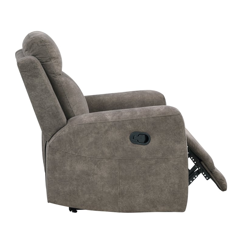 Lexicon Muncie Microfiber Reclining Chair in Brown