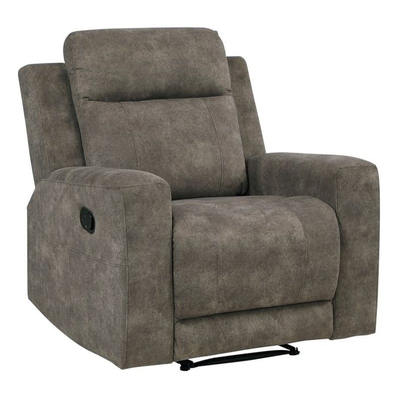 Lexicon Muncie Microfiber Reclining Chair in Brown