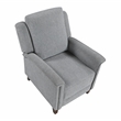 Lexicon Lansing Chenille Push Back Reclining Chair in Gray