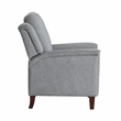 Lexicon Lansing Chenille Push Back Reclining Chair in Gray