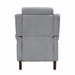 Lexicon Lansing Chenille Push Back Reclining Chair in Gray
