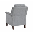 Lexicon Lansing Chenille Push Back Reclining Chair in Gray