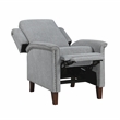 Lexicon Lansing Chenille Push Back Reclining Chair in Gray