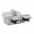 Lexicon Benton Corduroy Double Reclining Love Seat in Light Gray
