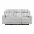 Lexicon Benton Corduroy Double Reclining Sofa in Light Gray