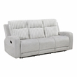 Lexicon Benton Corduroy Double Reclining Sofa in Light Gray