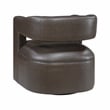 Lexicon Sawyer Faux Leather Accent Chair in Dark Coffee