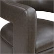 Lexicon Sawyer Faux Leather Accent Chair in Dark Coffee