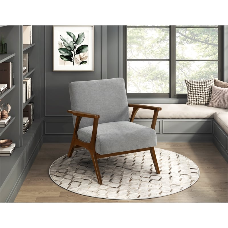 Lexicon Arden Chenille Accent Chair in Gray