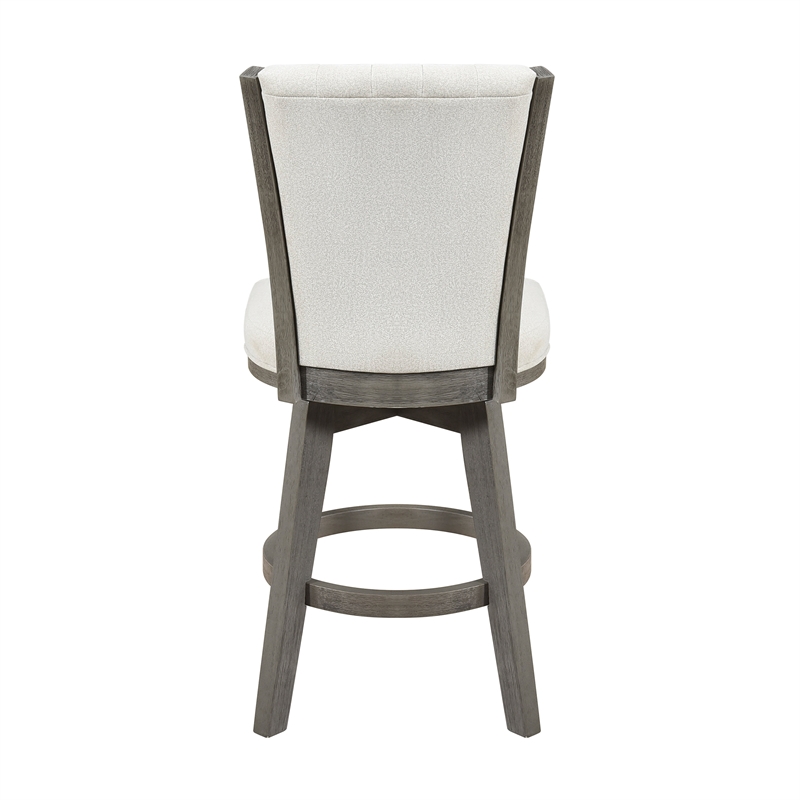 Lexicon Corvallis Velvet Counter Height Swivel Stool in Beige