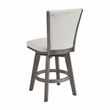 Lexicon Corvallis Velvet Counter Height Swivel Stool in Beige