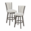 Lexicon Corvallis Velvet Pub Height Swivel Stool in Beige