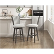 Lexicon Corvallis Velvet Pub Height Swivel Stool in Beige