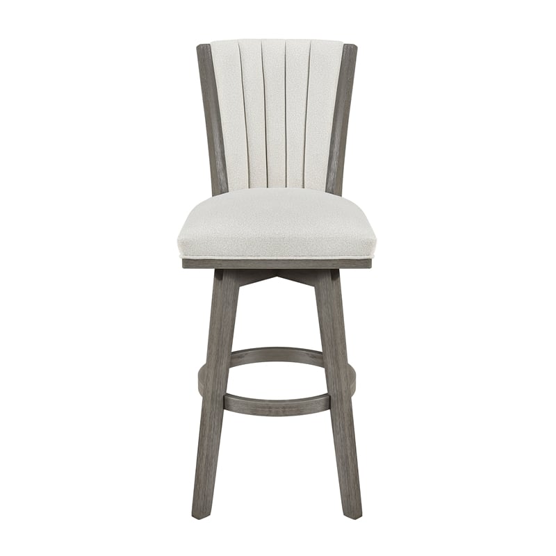 Lexicon Corvallis Velvet Pub Height Swivel Stool in Beige