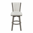 Lexicon Corvallis Velvet Pub Height Swivel Stool in Beige