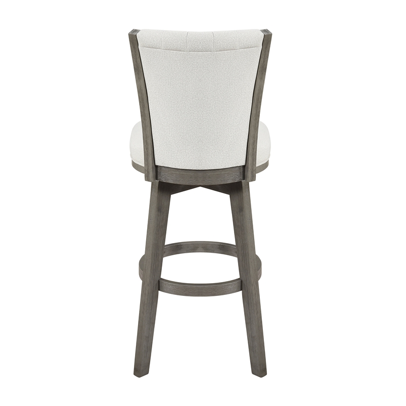 Lexicon Corvallis Velvet Pub Height Swivel Stool in Beige