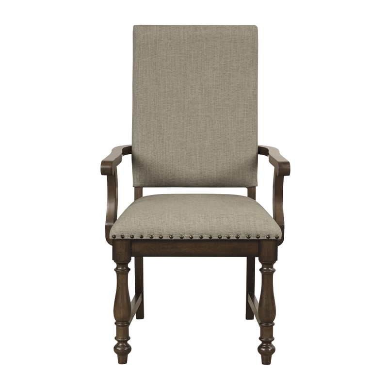 Lexicon Stonington Textured Dining Arm Chair in Beige