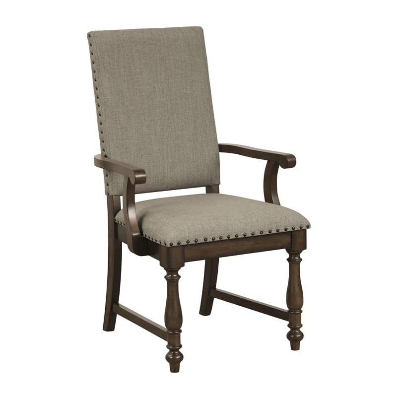 Lexicon Stonington Textured Dining Arm Chair in Beige