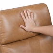 Lexicon Margerie Faux Leather Swivel Glider Reclining Chair in Camel