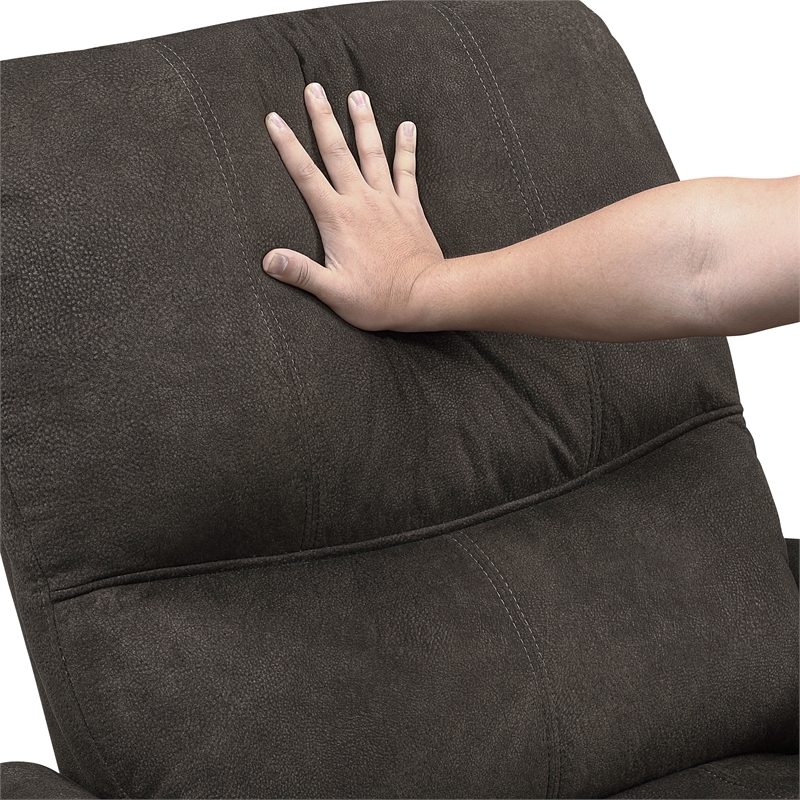 Lexicon Ouray Microfiber Rocker Reclining Chair in Chocolate