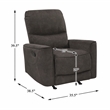 Lexicon Ouray Microfiber Rocker Reclining Chair in Chocolate