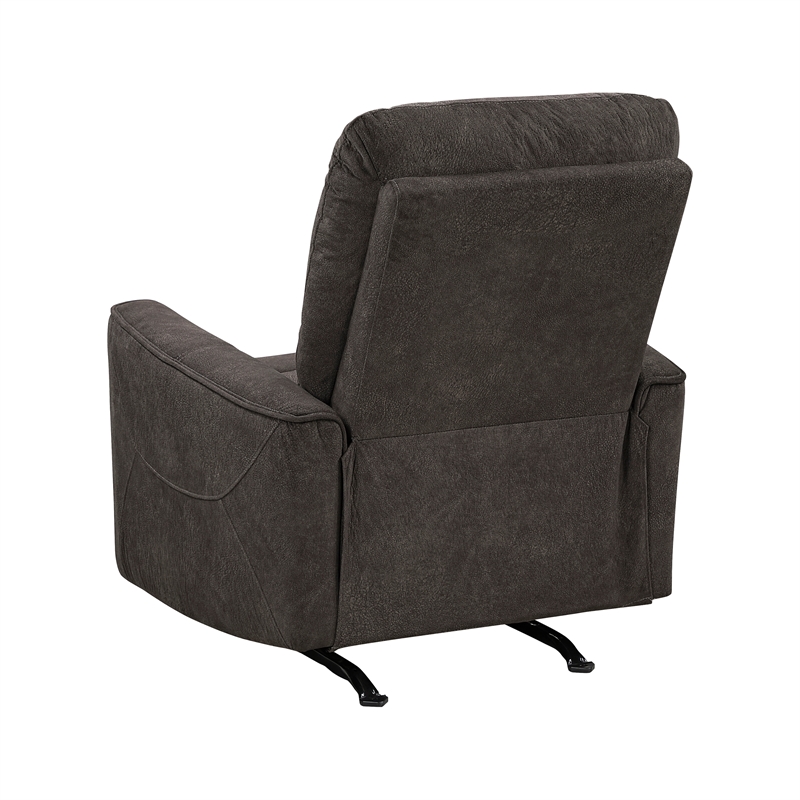 Lexicon Ouray Microfiber Rocker Reclining Chair in Chocolate