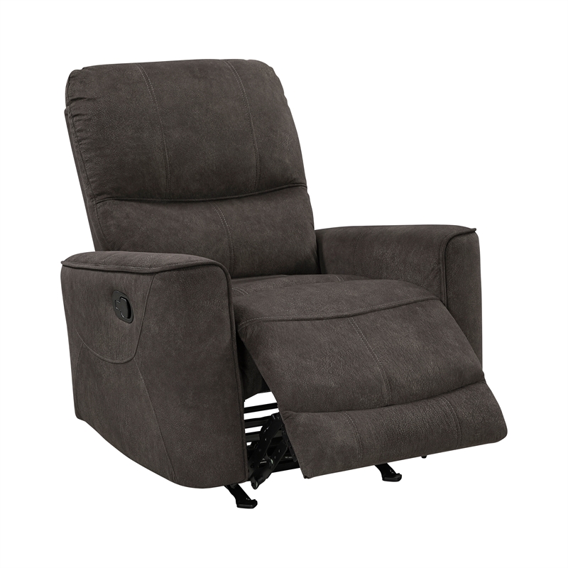 Lexicon Ouray Microfiber Rocker Reclining Chair in Chocolate