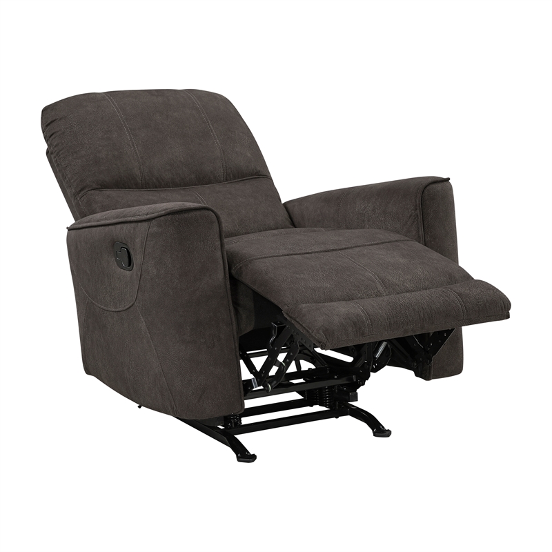 Lexicon Ouray Microfiber Rocker Reclining Chair in Chocolate
