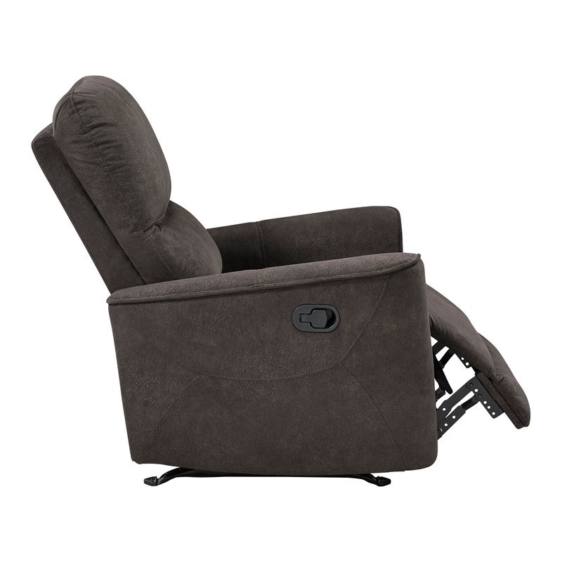 Lexicon Ouray Microfiber Rocker Reclining Chair in Chocolate
