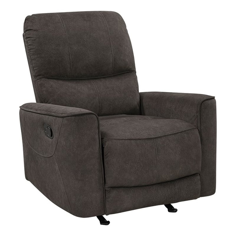 Lexicon Ouray Microfiber Rocker Reclining Chair in Chocolate
