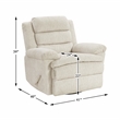Lexicon Oxford Microfiber Swivel Glider Reclining Chair in Beige