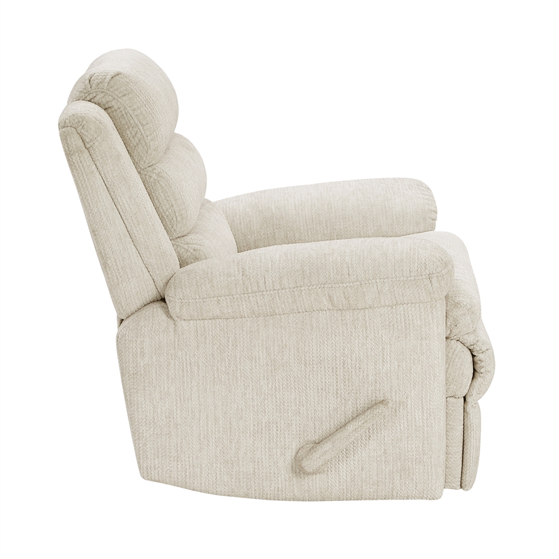 Lexicon Oxford Microfiber Swivel Glider Reclining Chair in Beige