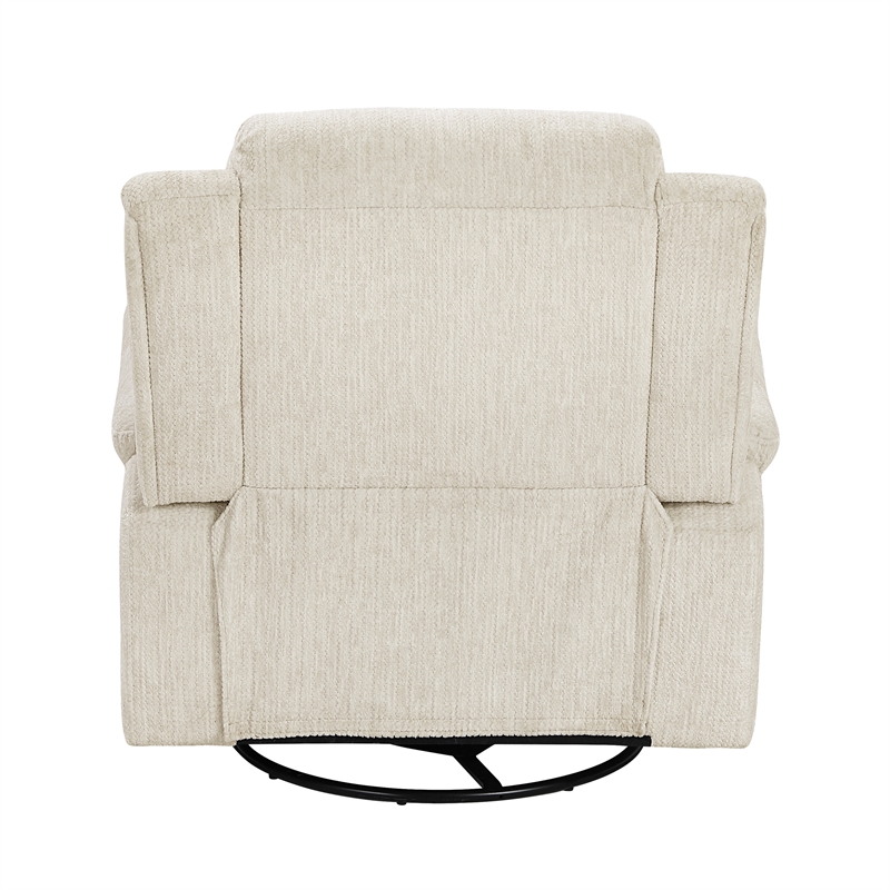 Lexicon Oxford Microfiber Swivel Glider Reclining Chair in Beige
