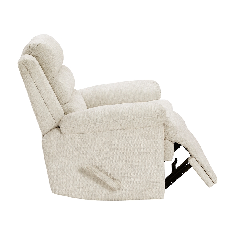 Lexicon Oxford Microfiber Swivel Glider Reclining Chair in Beige