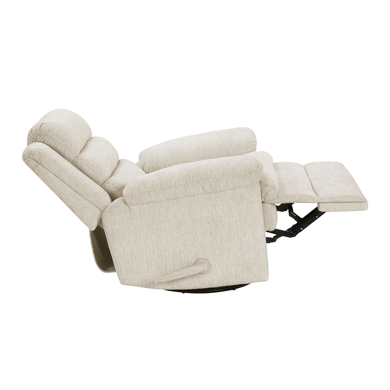 Lexicon Oxford Microfiber Swivel Glider Reclining Chair in Beige