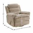 Lexicon Oxford Microfiber Swivel Glider Reclining Chair in Brown