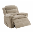 Lexicon Oxford Microfiber Swivel Glider Reclining Chair in Brown