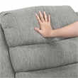 Lexicon Oxford Microfiber Swivel Glider Reclining Chair in Gray