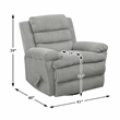 Lexicon Oxford Microfiber Swivel Glider Reclining Chair in Gray