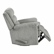 Lexicon Oxford Microfiber Swivel Glider Reclining Chair in Gray