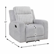 Lexicon Benton Corduroy Reclining Chair in Light Gray