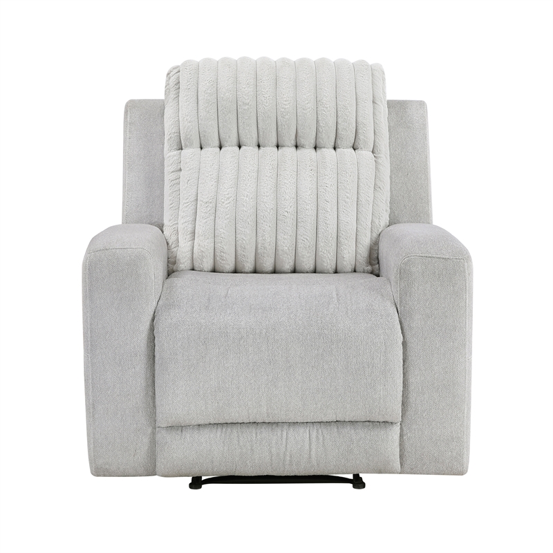 Lexicon Benton Corduroy Reclining Chair in Light Gray